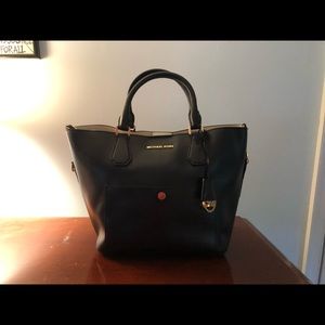 Michael Kors medium size black leather bag